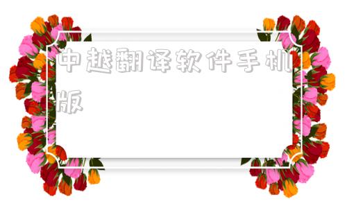 中越翻译软件手机版边看视频边翻译的软件-第1张图片-亚星国际官网