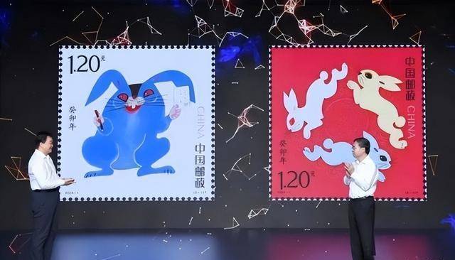 小老虎抱苹果简笔画可爱版:央媒终于表态：兔年邮票是艺术创新，不要攻击黄永玉